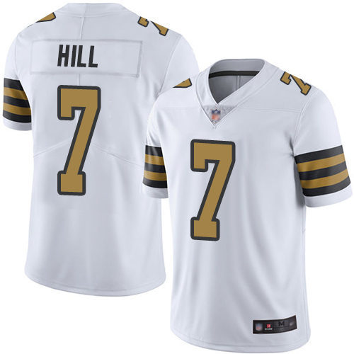 Men New Orleans Saints Limited White Taysom Hill Jersey NFL Football 7 Rush Vapor Untouchable Jersey